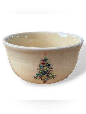 Fiesta Christmas Tree Soup Cereal Bowl 6" Ivory Retired USA